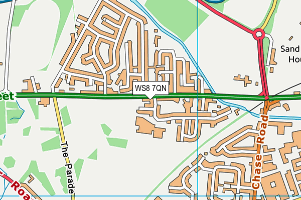 WS8 7QN map - OS VectorMap District (Ordnance Survey) WS8 7QN map - OS VectorMap District (Ordnance Survey)
