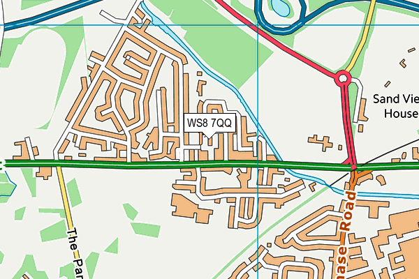 WS8 7QQ map - OS VectorMap District (Ordnance Survey) WS8 7QQ map - OS VectorMap District (Ordnance Survey)