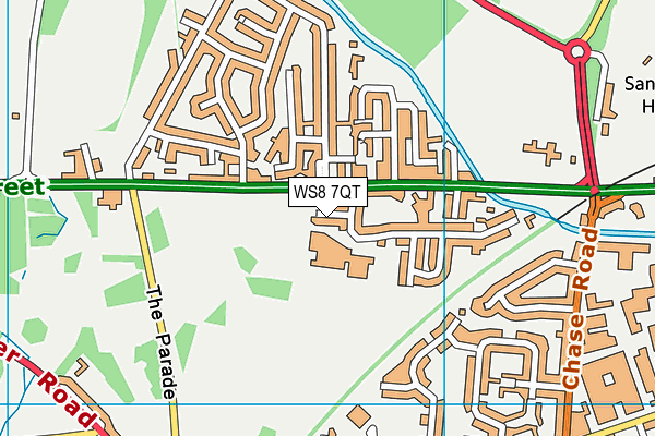 WS8 7QT map - OS VectorMap District (Ordnance Survey) WS8 7QT map - OS VectorMap District (Ordnance Survey)