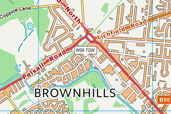 WS8 7QW map - OS VectorMap District (Ordnance Survey) WS8 7QW map - OS VectorMap District (Ordnance Survey)