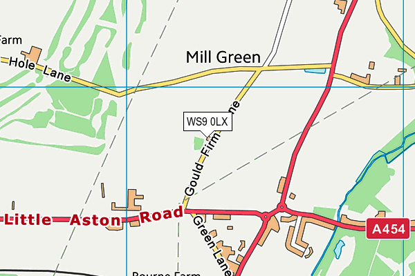 WS9 0LX map - OS VectorMap District (Ordnance Survey) WS9 0LX map - OS VectorMap District (Ordnance Survey)
