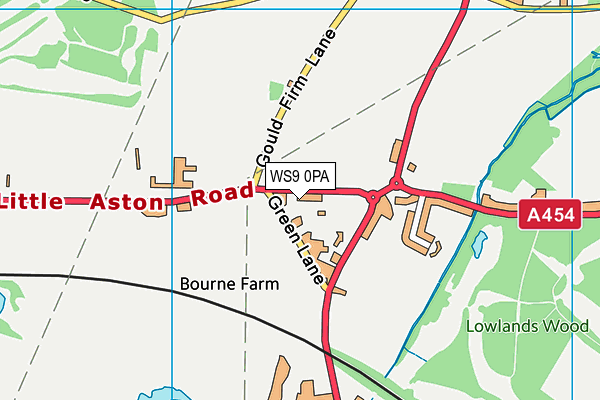 WS9 0PA map - OS VectorMap District (Ordnance Survey) WS9 0PA map - OS VectorMap District (Ordnance Survey)
