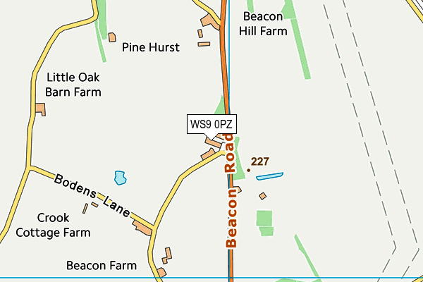 WS9 0PZ map - OS VectorMap District (Ordnance Survey) WS9 0PZ map - OS VectorMap District (Ordnance Survey)