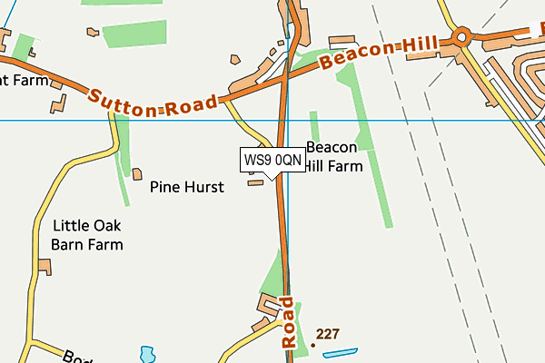 WS9 0QN map - OS VectorMap District (Ordnance Survey) WS9 0QN map - OS VectorMap District (Ordnance Survey)