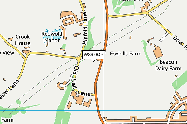 WS9 0QP map - OS VectorMap District (Ordnance Survey) WS9 0QP map - OS VectorMap District (Ordnance Survey)