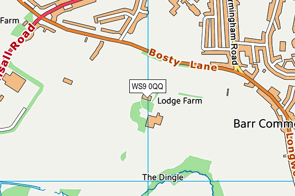 WS9 0QQ map - OS VectorMap District (Ordnance Survey) WS9 0QQ map - OS VectorMap District (Ordnance Survey)