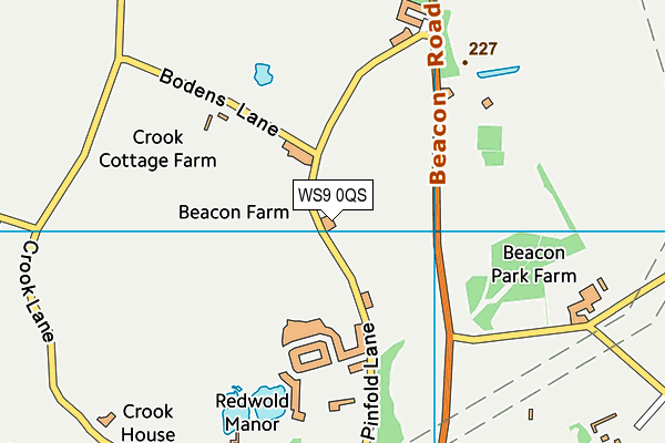 WS9 0QS map - OS VectorMap District (Ordnance Survey) WS9 0QS map - OS VectorMap District (Ordnance Survey)