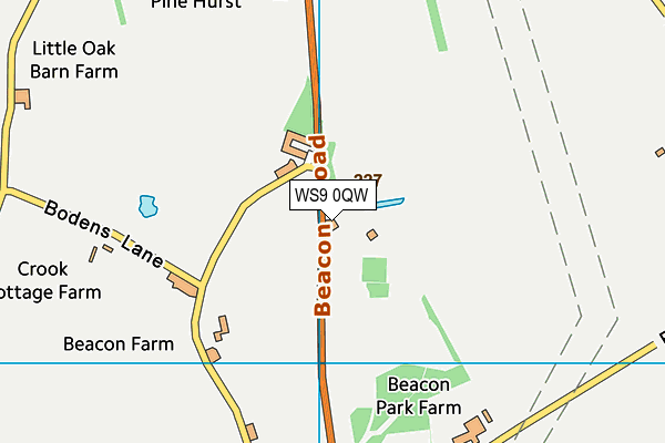 WS9 0QW map - OS VectorMap District (Ordnance Survey) WS9 0QW map - OS VectorMap District (Ordnance Survey)