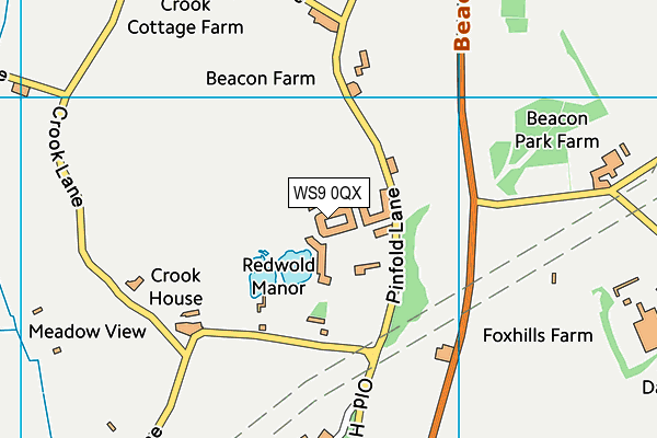 WS9 0QX map - OS VectorMap District (Ordnance Survey) WS9 0QX map - OS VectorMap District (Ordnance Survey)