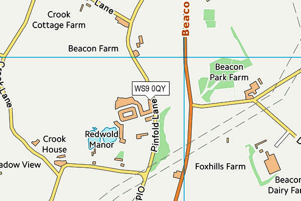 WS9 0QY map - OS VectorMap District (Ordnance Survey) WS9 0QY map - OS VectorMap District (Ordnance Survey)
