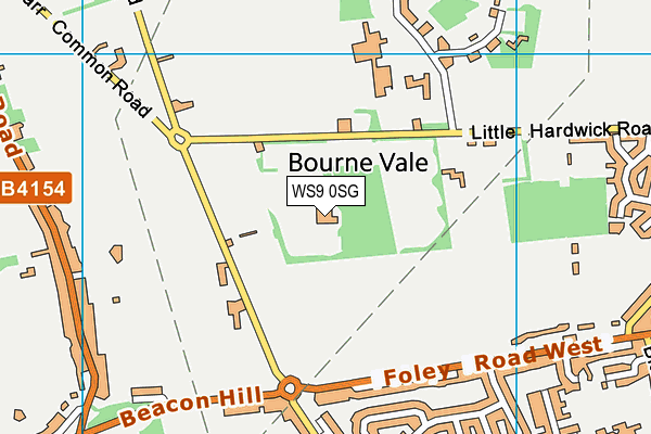 WS9 0SG map - OS VectorMap District (Ordnance Survey) WS9 0SG map - OS VectorMap District (Ordnance Survey)