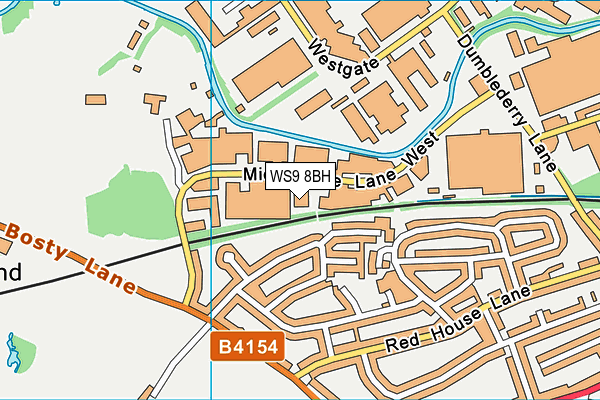 WS9 8BH map - OS VectorMap District (Ordnance Survey) WS9 8BH map - OS VectorMap District (Ordnance Survey)