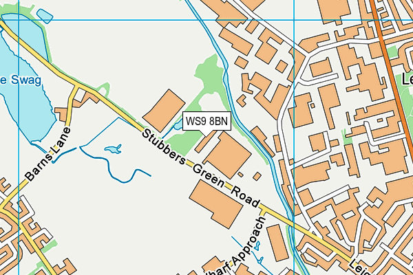 WS9 8BN map - OS VectorMap District (Ordnance Survey) WS9 8BN map - OS VectorMap District (Ordnance Survey)