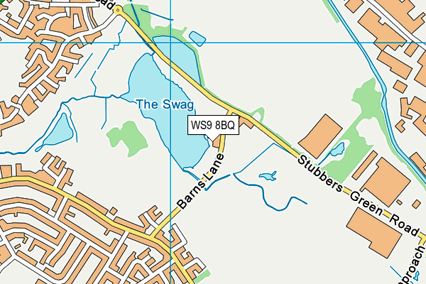 WS9 8BQ map - OS VectorMap District (Ordnance Survey) WS9 8BQ map - OS VectorMap District (Ordnance Survey)