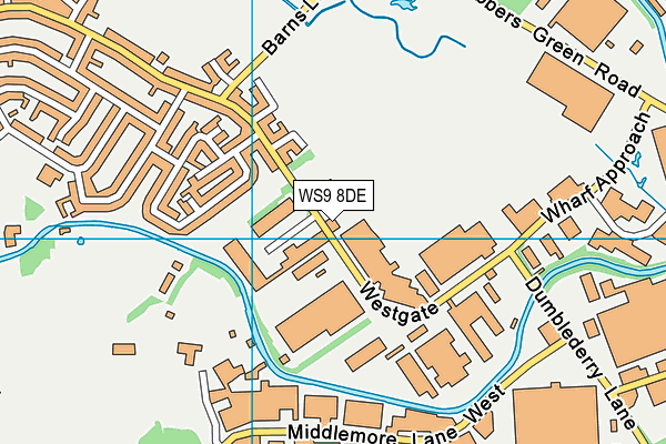 WS9 8DE map - OS VectorMap District (Ordnance Survey) WS9 8DE map - OS VectorMap District (Ordnance Survey)