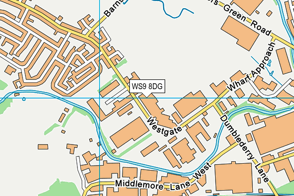 WS9 8DG map - OS VectorMap District (Ordnance Survey) WS9 8DG map - OS VectorMap District (Ordnance Survey)