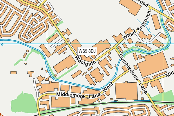 WS9 8DJ map - OS VectorMap District (Ordnance Survey) WS9 8DJ map - OS VectorMap District (Ordnance Survey)