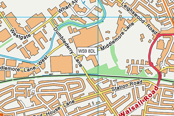 WS9 8DL map - OS VectorMap District (Ordnance Survey) WS9 8DL map - OS VectorMap District (Ordnance Survey)