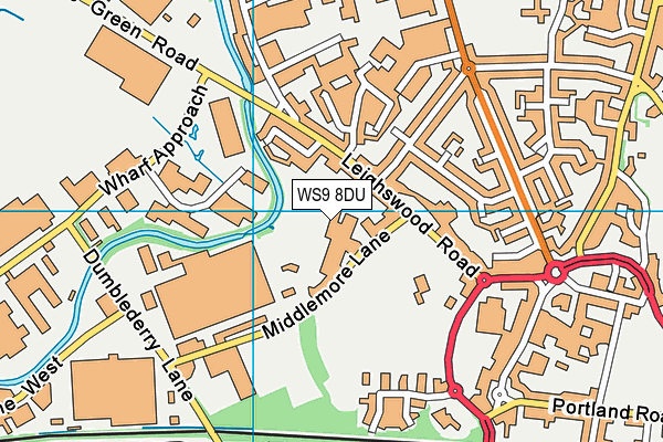 WS9 8DU map - OS VectorMap District (Ordnance Survey) WS9 8DU map - OS VectorMap District (Ordnance Survey)