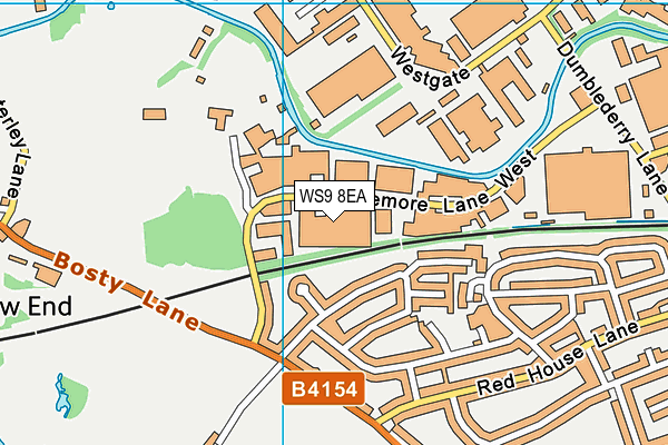 WS9 8EA map - OS VectorMap District (Ordnance Survey) WS9 8EA map - OS VectorMap District (Ordnance Survey)