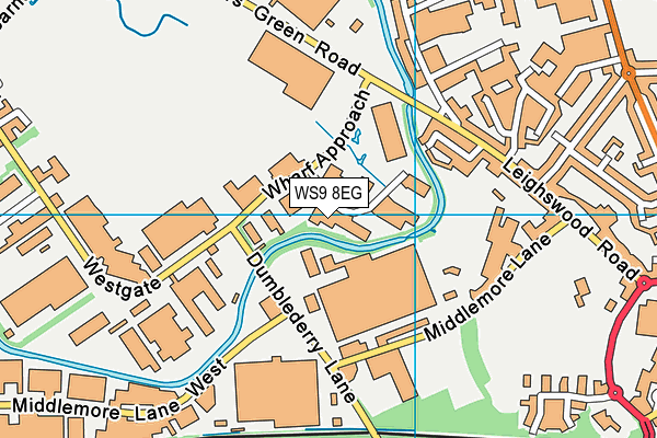 WS9 8EG map - OS VectorMap District (Ordnance Survey) WS9 8EG map - OS VectorMap District (Ordnance Survey)