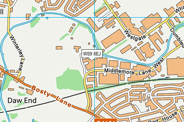 WS9 8EJ map - OS VectorMap District (Ordnance Survey) WS9 8EJ map - OS VectorMap District (Ordnance Survey)