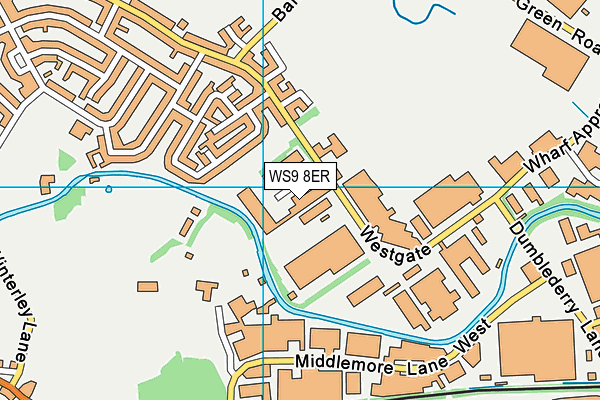 WS9 8ER map - OS VectorMap District (Ordnance Survey) WS9 8ER map - OS VectorMap District (Ordnance Survey)