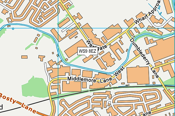 WS9 8EZ map - OS VectorMap District (Ordnance Survey) WS9 8EZ map - OS VectorMap District (Ordnance Survey)