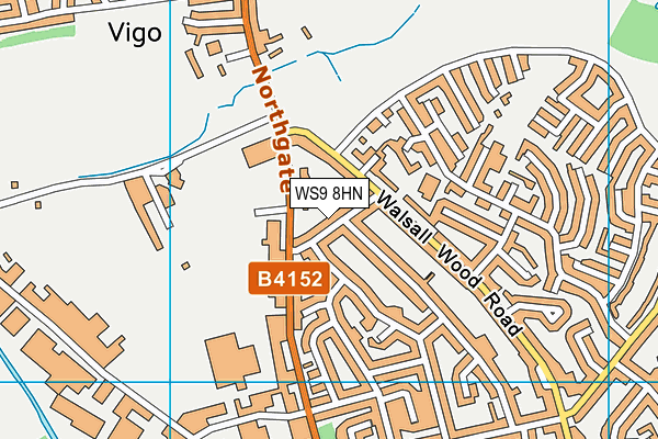 WS9 8HN map - OS VectorMap District (Ordnance Survey) WS9 8HN map - OS VectorMap District (Ordnance Survey)