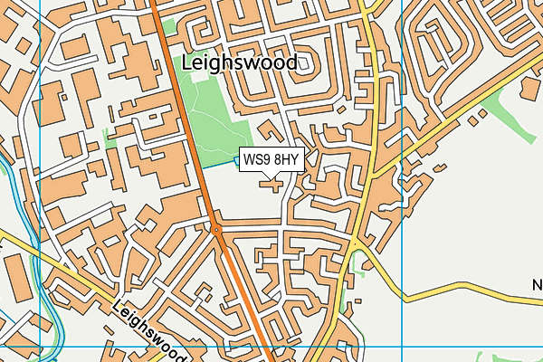 WS9 8HY map - OS VectorMap District (Ordnance Survey) WS9 8HY map - OS VectorMap District (Ordnance Survey)