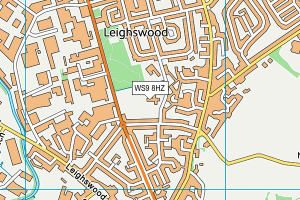 WS9 8HZ map - OS VectorMap District (Ordnance Survey) WS9 8HZ map - OS VectorMap District (Ordnance Survey)
