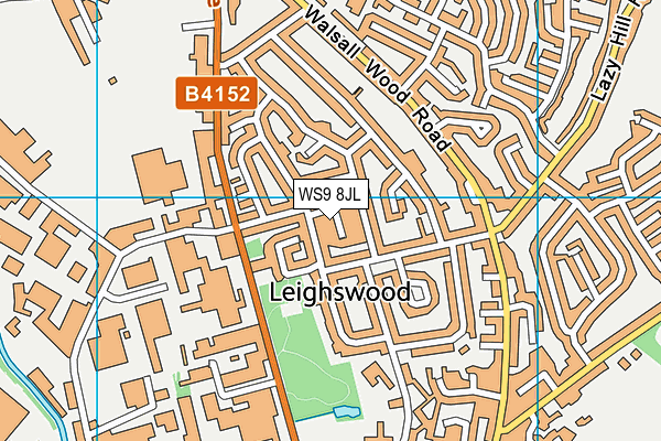 WS9 8JL map - OS VectorMap District (Ordnance Survey) WS9 8JL map - OS VectorMap District (Ordnance Survey)