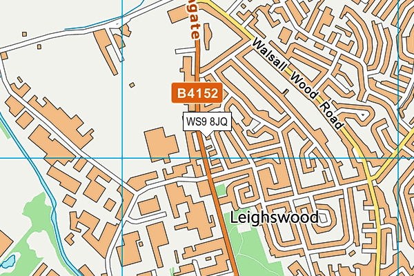 WS9 8JQ map - OS VectorMap District (Ordnance Survey) WS9 8JQ map - OS VectorMap District (Ordnance Survey)