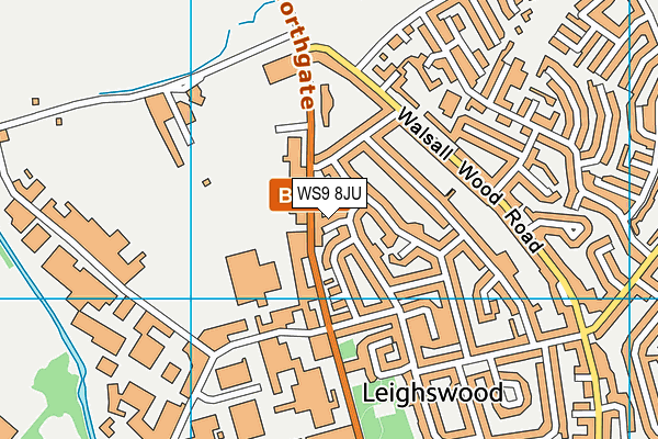 WS9 8JU map - OS VectorMap District (Ordnance Survey) WS9 8JU map - OS VectorMap District (Ordnance Survey)