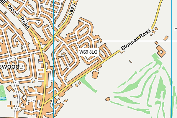 WS9 8LQ map - OS VectorMap District (Ordnance Survey) WS9 8LQ map - OS VectorMap District (Ordnance Survey)