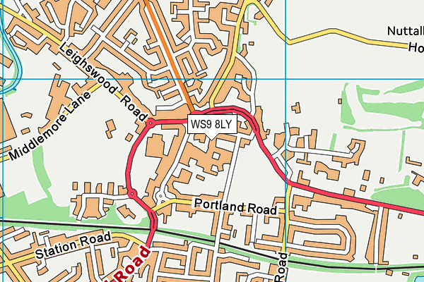 WS9 8LY map - OS VectorMap District (Ordnance Survey) WS9 8LY map - OS VectorMap District (Ordnance Survey)
