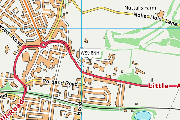WS9 8NH map - OS VectorMap District (Ordnance Survey) WS9 8NH map - OS VectorMap District (Ordnance Survey)