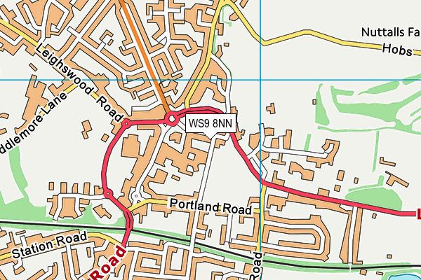WS9 8NN map - OS VectorMap District (Ordnance Survey) WS9 8NN map - OS VectorMap District (Ordnance Survey)