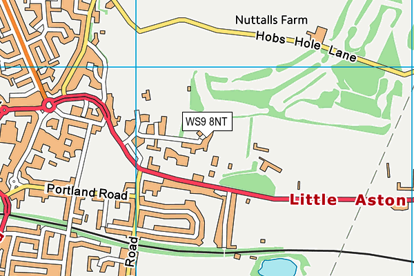 WS9 8NT map - OS VectorMap District (Ordnance Survey) WS9 8NT map - OS VectorMap District (Ordnance Survey)