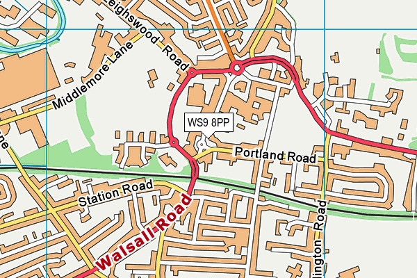 WS9 8PP map - OS VectorMap District (Ordnance Survey) WS9 8PP map - OS VectorMap District (Ordnance Survey)