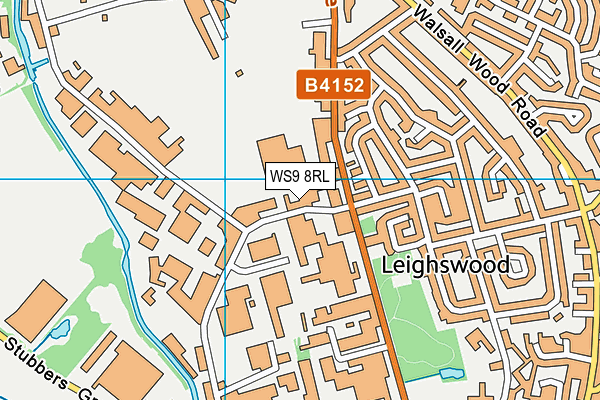 WS9 8RL map - OS VectorMap District (Ordnance Survey) WS9 8RL map - OS VectorMap District (Ordnance Survey)