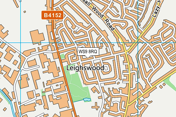 WS9 8RQ map - OS VectorMap District (Ordnance Survey) WS9 8RQ map - OS VectorMap District (Ordnance Survey)