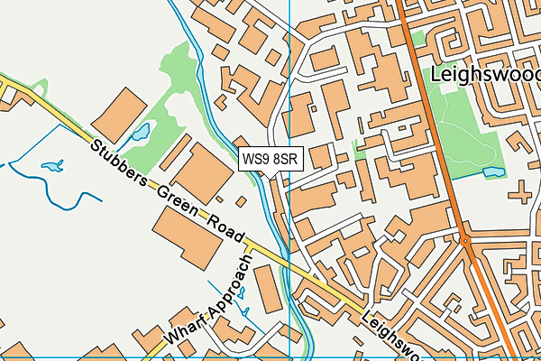 WS9 8SR map - OS VectorMap District (Ordnance Survey) WS9 8SR map - OS VectorMap District (Ordnance Survey)