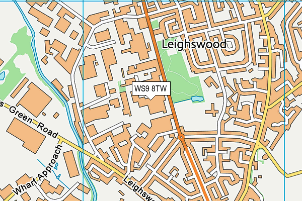WS9 8TW map - OS VectorMap District (Ordnance Survey) WS9 8TW map - OS VectorMap District (Ordnance Survey)