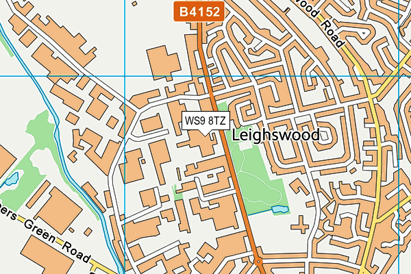 WS9 8TZ map - OS VectorMap District (Ordnance Survey) WS9 8TZ map - OS VectorMap District (Ordnance Survey)