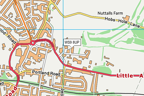 WS9 8UP map - OS VectorMap District (Ordnance Survey) WS9 8UP map - OS VectorMap District (Ordnance Survey)