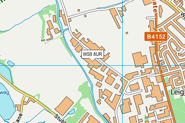 WS9 8UR map - OS VectorMap District (Ordnance Survey) WS9 8UR map - OS VectorMap District (Ordnance Survey)