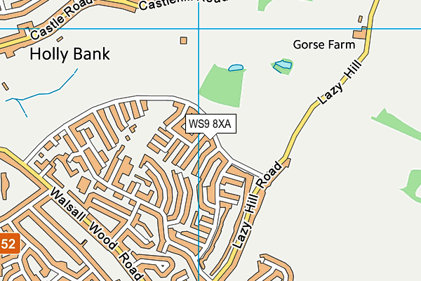 WS9 8XA map - OS VectorMap District (Ordnance Survey) WS9 8XA map - OS VectorMap District (Ordnance Survey)