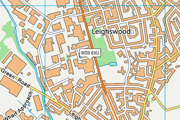 WS9 8XU map - OS VectorMap District (Ordnance Survey) WS9 8XU map - OS VectorMap District (Ordnance Survey)
