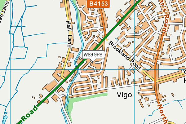WS9 9PS map - OS VectorMap District (Ordnance Survey) WS9 9PS map - OS VectorMap District (Ordnance Survey)